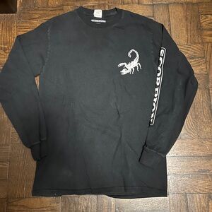 Drake Scorpion tour Graphic long sleeves Shirt Mens Sz Small Black Cotton